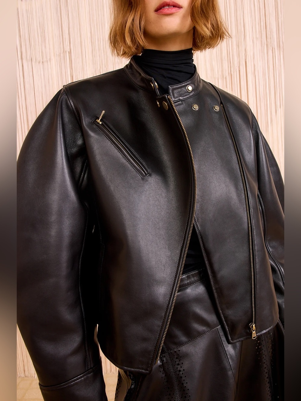 Ulla Johnson black Ilaria Leather Jacket - Picture 3 of 8